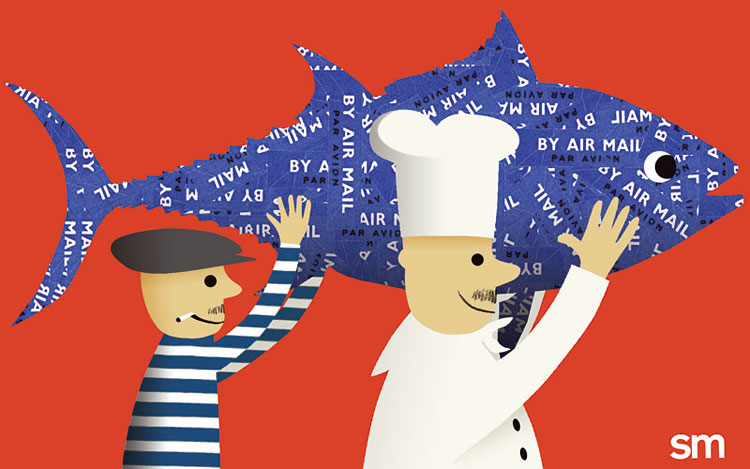 Financial Review Magazine Illustration on an Australian aquaculture businesses’ export successes.